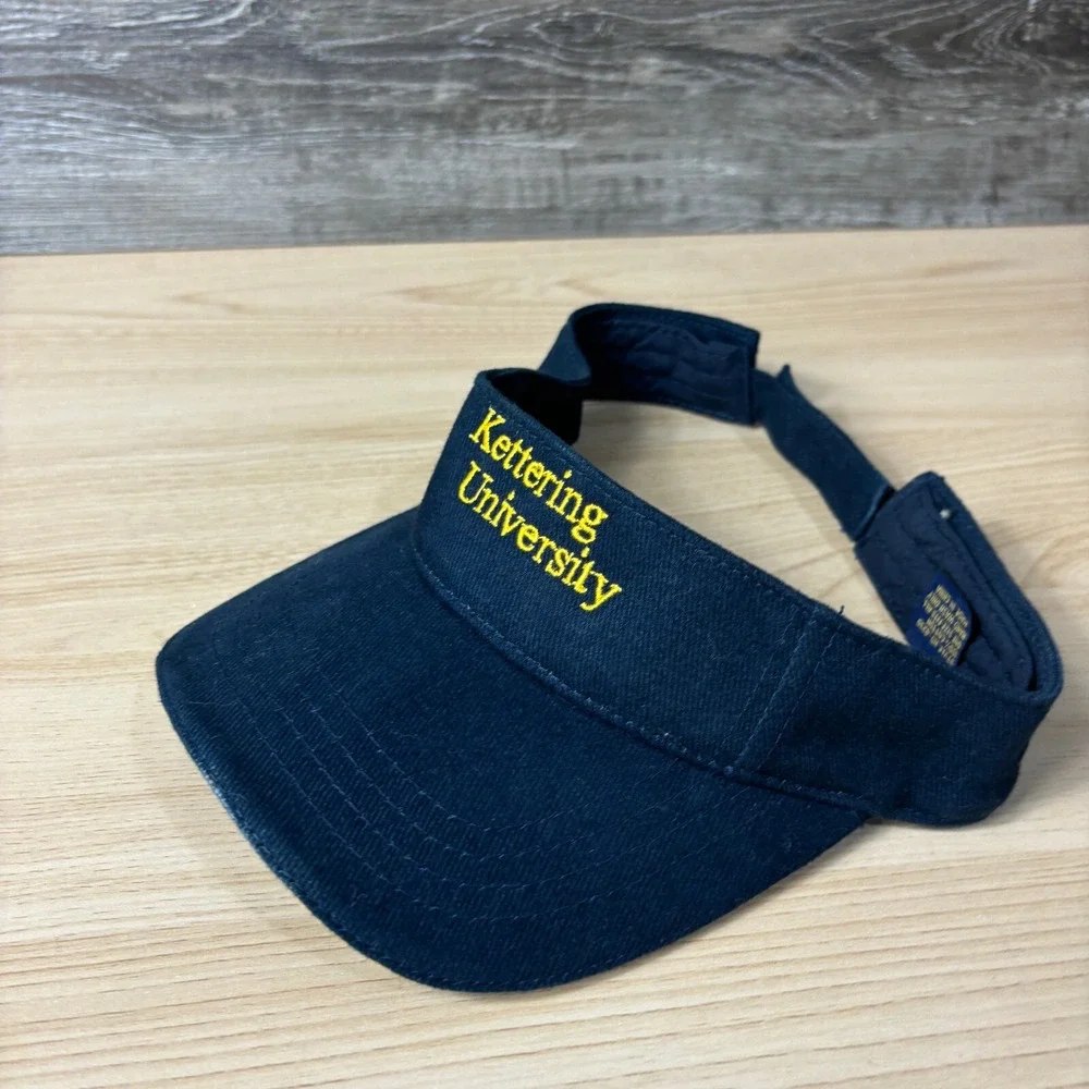 Kettering University Hat Visor Mens Blue Yellow‎ One Size Adjustable